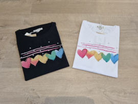 T-shirt hartjes colour  (verschillende kleuren)