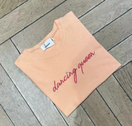 T-shirt dancing queen perzik