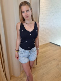 JDYNANNA S/L EMBROIDERY TOP KNT madeliefjes