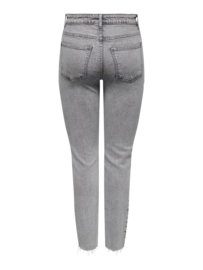 washed grey straight Lulu jeans JDY