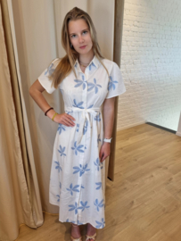 katoenen jurk met blauwe broderie suzzy&milly