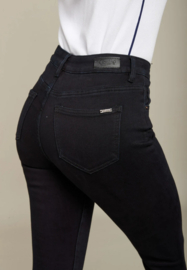 Toxik hoge taille mat warm gevoerde blauwe denim H2635
