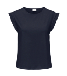 JDYSALVA LIFE S/L CROCHET TOP JRS NOOS donkerblauw