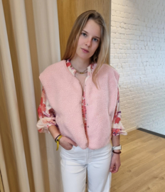 teddy vestje baby roze