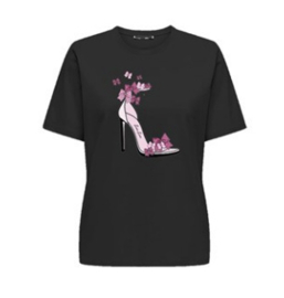 T-shirt schoentje antraciet JDY