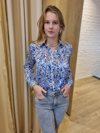 hemdje met blauwe grafische print