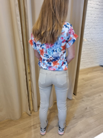 Onado middelhoge taille slim fit beige