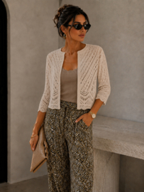 JDYSUN 3/4 CROPPED CARDIGAN KNT NOOS beige