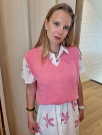 katoenen jurk met roze broderie suzzy&milly
