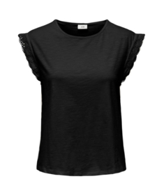 JDYSALVA LIFE S/L CROCHET TOP JRS NOOS zwart