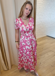 bloemenjurk in fuchsia