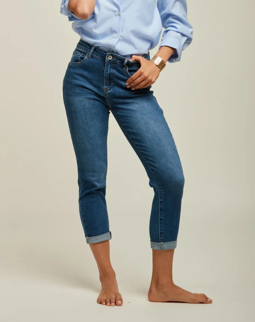 Toxik mom jeans bleached denim blue L20029-34