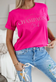 T-shirt bubbly champagne club fuchsia