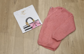 T-shirt handtas roze
