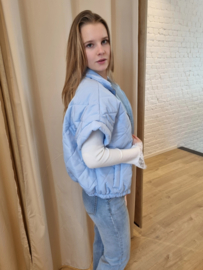 donsjasje korte mouw snoeproze - lichtroze - lichtblauw - beige - wit - munt - geel