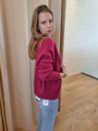 comfy cardigan diep fuchsia