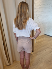 blouse ecru met gouden motief