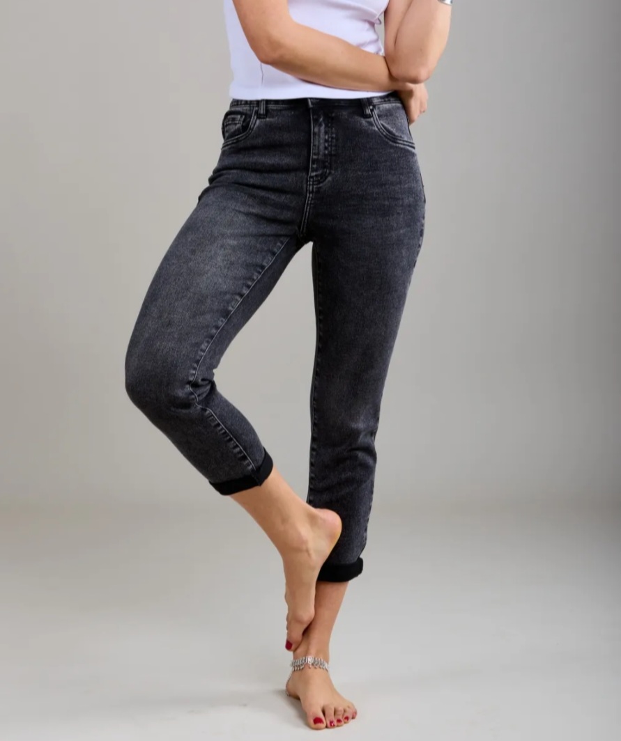 Toxik mom jeans dark grey L20029-37