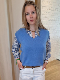truitje zonder mouwen azuurblauw