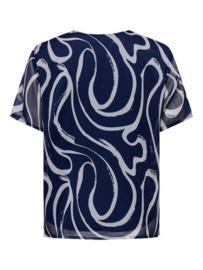 JDYJENIFY LIFE S/S SHIRT WVN donkerblauw/lila
