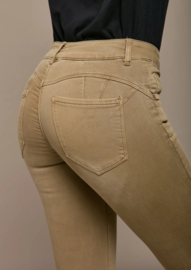 Toxik mediumhoge taille jogg jeans L20077-8 zandbeige