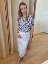 JDYJENIFY LIFE S/S SHIRT WVN wit/lila