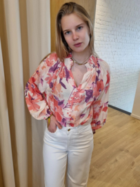 blouse met kleurrijke print