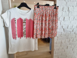 T-shirt stripes roze/ rood