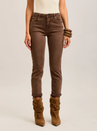 Toxik mom jeans  milk chocolat L20029-C36 🤎
