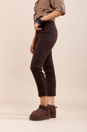 Toxik mom jeans  chocolat L20029-C25 pré-order, levering 2de week september