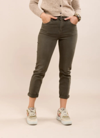 Toxik mom jeans  donkerkaki L20029-C24