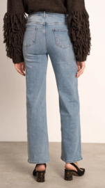 Sister wide jeans met hoge taille en super stretch gebleekt denim