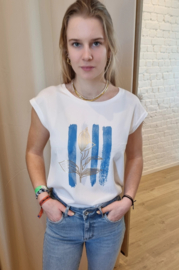 Luxe T-shirt blauwe print