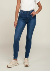 Toxik hoge taille donker jeansblauw L 185-J86