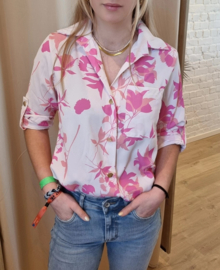 hemdje met lichtroze print