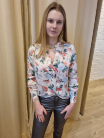 blouse bloemenprint roze