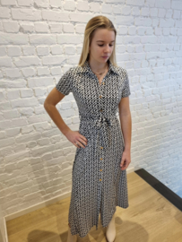 stretchjurk grafische print zwart