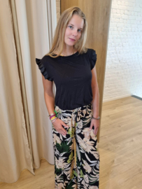 T-shirt met leuke mouwtjes zwart