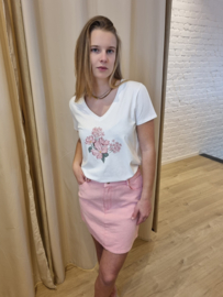 stretch jeansrok lichtroze KILKY