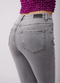 -Toxik hoge taille jeansgrijs H2598-5