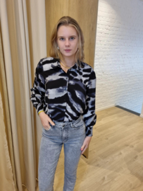 hemdje grafische print grijstinten JDY