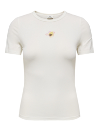 JDYAVA LUCKY S/S O-NECK TOP JRS EXP kleine roze bloem