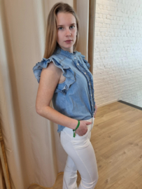 jeanshemdje met frulletjes