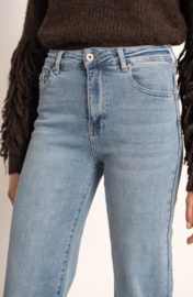 Sister wide jeans met hoge taille en super stretch gebleekt denim