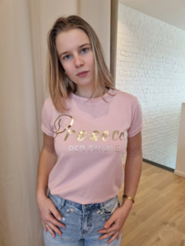 T-shirt prosecco lichtroze