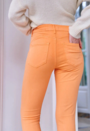 Mediumhoge taille oranje super stretch H6733