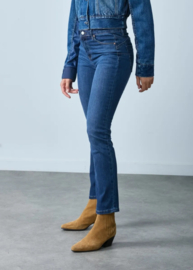 Toxik mediumhoge taille straight push up dark denim jeans H2726-2