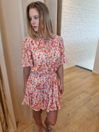 jurk met bindlintje en bloemenmotief frul KILKY
