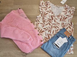 ajour cardigan babyroze