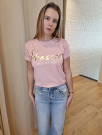 T-shirt prosecco lichtroze